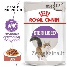 ROYAL CANIN FHN Sterilised padaže - drėgnas ėdalas suaugusioms katėms - 12x85g