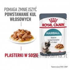 ROYAL CANIN Hairball Care Šlapias kačių maistas Gabalėliai padaže 12x85 g