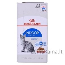 ROYAL CANIN Indoor Sterilized - Šlapias kačių maistas - Gabalėliai padaže 12x85 g