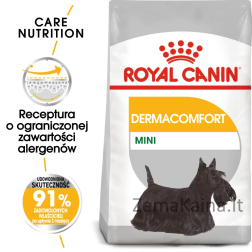 ROYAL CANIN Mini Dermacomfort -  sausas ėdalas suaugusiems mažų veislių šunims, kurių oda jautri ir linkusi dirginti - 3kg