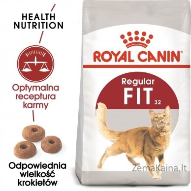 Royal Canin Feline Fit 2kg sausas kačių maistas Suaugusių