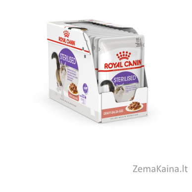 ROYAL CANIN FHN Sterilised padaže - drėgnas ėdalas suaugusioms katėms - 12x85g 5