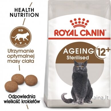 Royal Canin Senior Ageing Sterilised 12+ sausas kačių ėdalas Kukurūzai, paukštiena, daržovės 2 kg 7