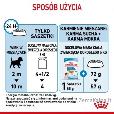 ROYAL CANIN SHN Mini Puppy in sauce - drėgnas maistas šuniukams - 12X85g 9