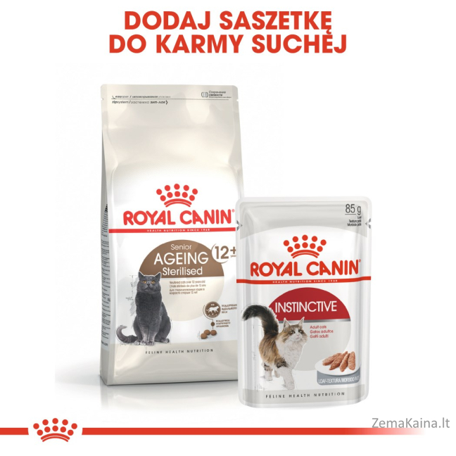 Royal Canin Senior Ageing Sterilised 12+ sausas kačių maistas Kukurūzas, Paukštiena, Daržovių 400 g 6