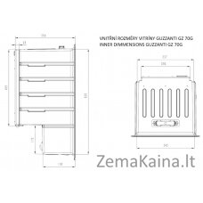 Šaldytuvas vitrina Guzzanti GZ 70G