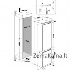 Šaldytuvas Whirlpool WHC20 T321