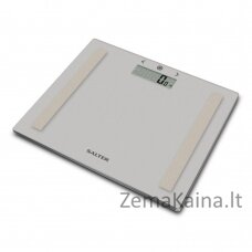 Salter 9113 GY3R Compact Glass Analyser Bathroom Scales - Grey