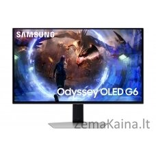 Samsung G60SD kompiuterio monitorius 68,6 cm (27") 2560 x 1440 pikseliai Quad HD OLED Sidabras