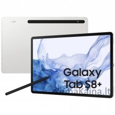 Samsung Galaxy Tab S8+ WiFi SM-X800 128 GB 31,5 cm (12.4") Qualcomm Snapdragon 8 GB Wi-Fi 6 (802.11ax) Android 12 Sidabras