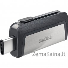 Sandisk Ultra Dual Drive USB Type-C USB atmintukas 32 GB USB Type-A / USB Type-C 3.2 Gen 1 (3.1 Gen 1) Juoda, Sidabras