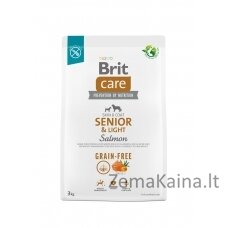 Sausas pašaras vyresniems visų veislių šunims (vyresniems nei 7 metų) Brit Care Dog Grain-Free Senior&Light Salmon 3kg