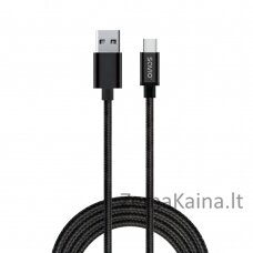 Savio CL-129 USB kabelis 2 m USB 2.0 USB A USB C Juoda