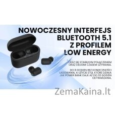 Savio TWS-09 IPX5 Ausinės be mikrofono ir ausinės su mikrofonu Bevielis Įkišamos į ausį Muzika Bluetooth Juoda