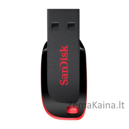 Sandisk Cruzer Blade USB atmintukas 128 GB USB A tipo 2.0 Juoda, Raudona