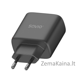 SAVIO LA-06/B USB Quick Charge Power Delivery 3.0 30W vidinis įkroviklis