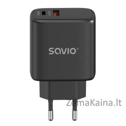 SAVIO LA-06/B USB Quick Charge Power Delivery 3.0 30W vidinis įkroviklis