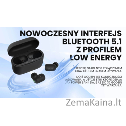 Savio TWS-09 IPX5 Ausinės be mikrofono ir ausinės su mikrofonu Bevielis Įkišamos į ausį Muzika Bluetooth Juoda