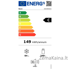 Šaldytuvas Bosch KGE39AWCA 1