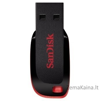 Sandisk Cruzer Blade USB atmintukas 64 GB USB A tipo 2.0 Juoda, Raudona 3