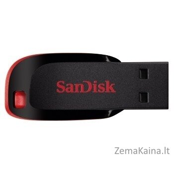 Sandisk Cruzer Blade USB atmintukas 64 GB USB A tipo 2.0 Juoda, Raudona 2