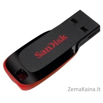 Sandisk Cruzer Blade USB atmintukas 64 GB USB A tipo 2.0 Juoda, Raudona 1