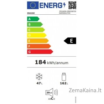 Šaldytuvas Snaigė FR24SM-PRR50E 1