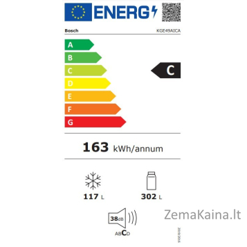 Šaldytuvas Bosch KGE49AICA 6