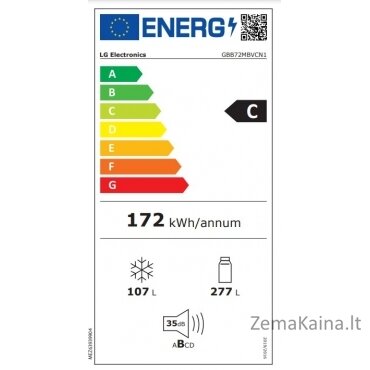 Šaldytuvas LG GBB72MBVCN1 1