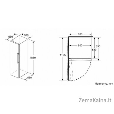 Šaldytuvas Bosch KSV36NWEP 7