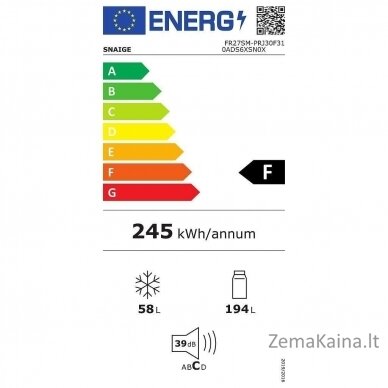 Šaldytuvas Snaigė FR27SM-PRJ30E3 1