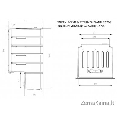 Šaldytuvas vitrina Guzzanti GZ 70G 1