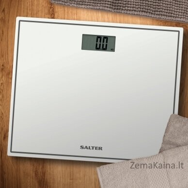 Salter 9207 WH3R Compact Glass Electronic Bathroom Scale - White 2