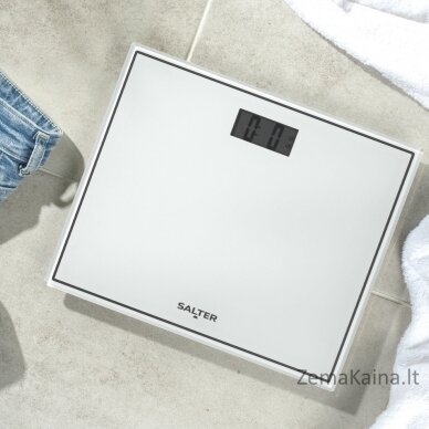 Salter 9207 WH3R Compact Glass Electronic Bathroom Scale - White 4