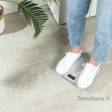 Salter 9207 WH3R Compact Glass Electronic Bathroom Scale - White 3