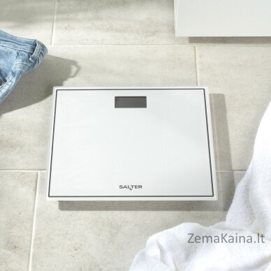 Salter 9207 WH3R Compact Glass Electronic Bathroom Scale - White 6