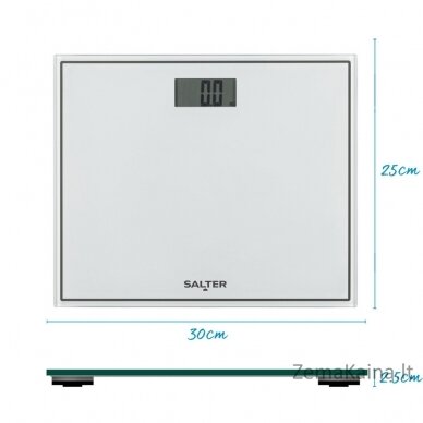 Salter 9207 WH3R Compact Glass Electronic Bathroom Scale - White 7