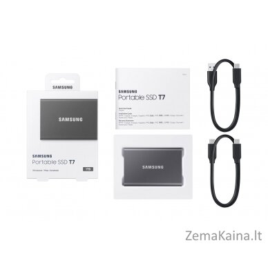 Samsung Portable SSD T7 1000 GB Pilka 5