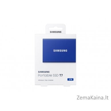 Samsung Portable SSD T7 2000 GB Mėlyna