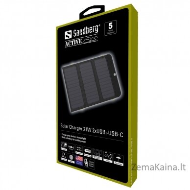 Sandberg 420-55 Solar Charger 21W 2xUSB+USB-C 4