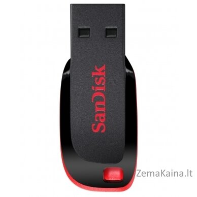 Sandisk Cruzer Blade USB atmintukas 128 GB USB A tipo 2.0 Juoda, Raudona