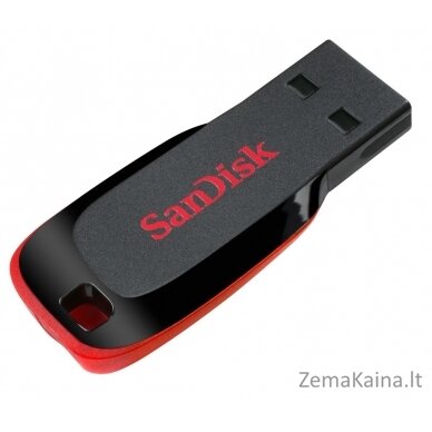 Sandisk Cruzer Blade USB atmintukas 128 GB USB A tipo 2.0 Juoda, Raudona 9