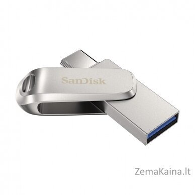 SanDisk Ultra Dual Drive Luxe USB atmintukas 512 GB USB Type-A / USB Type-C 3.2 Gen 1 (3.1 Gen 1) Nerūdijančiojo plieno 1