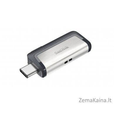 Sandisk Ultra Dual Drive USB Type-C USB atmintukas 128 GB USB Type-A / USB Type-C 3.2 Gen 1 (3.1 Gen 1) Juoda, Sidabras