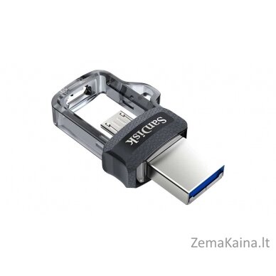 Sandisk Ultra Dual m3.0 USB atmintukas 128 GB USB Type-A / Micro-USB 3.2 Gen 1 (3.1 Gen 1) Juoda, Sidabras, Permatomas 12