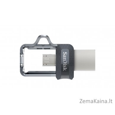 Sandisk Ultra Dual m3.0 USB atmintukas 128 GB USB Type-A / Micro-USB 3.2 Gen 1 (3.1 Gen 1) Juoda, Sidabras, Permatomas 5