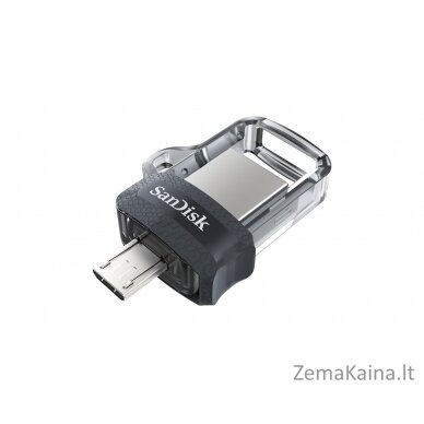 Sandisk Ultra Dual m3.0 USB atmintukas 128 GB USB Type-A / Micro-USB 3.2 Gen 1 (3.1 Gen 1) Juoda, Sidabras, Permatomas 7