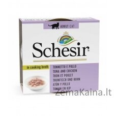 SCHESIR in cooking broth Tuna with chicken - šlapias kačių maistas - 70g