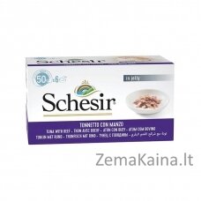 SCHESIR in jelly Tuna with beef  - šlapias kačių maistas - 6 x 50 g