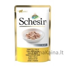 SCHESIR in jelly Tuna with chicken - šlapias kačių maistas - 85 g